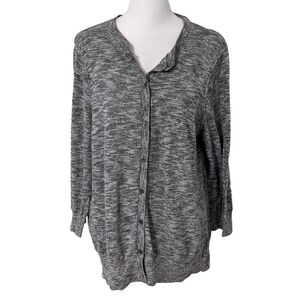LOFT Gray Cardigan Sweater Size XL Petite Gray Sweater Cardigan